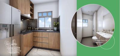 Kitchen Image of 1111 Sq.ft 3 BHK Apartment / Flat for sale in Nucleus, New Town Kolkata for Rs. 9100000