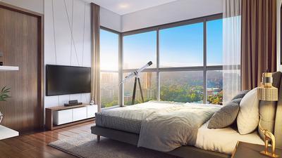 Bedroom Image of 999 Sq.ft 2 BHK Apartment / Flat for sale in Godrej Emerald, Thane West Thane for Rs. 12000000