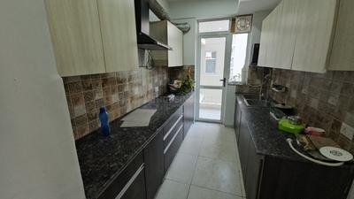 Kitchen Image of 1500 Sq.ft 3 BHK Apartment / Flat for rent in Sushma Joynest ZRK 1, Gazipur Zirakpur for Rs. 17000