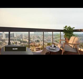 Balcony Image of 917 Sq.ft 2 BHK Apartment / Flat for sale in Gaondevi Crown, Kalyan East Kalyan for Rs. 6000000