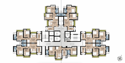 Image of 690 Sq.ft 2 BHK Apartment / Flat for sale in Raunak Unnathi Woods Supreme, Hiranandani Estate, Thane for Rs. 10800000