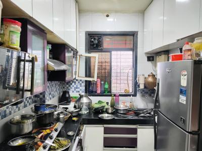 Kitchen Image of 530 Sq.ft 1 BHK Apartment / Flat for rent in Rutu Enclave, Kasarvadavali Thane for Rs. 16000