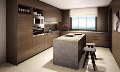 Kitchen Image of 5881 Sq.ft 4 BHK Apartment / Flat for sale in Safal Seventy, Iscon Ambli Road Ahmedabad for Rs. 82500000