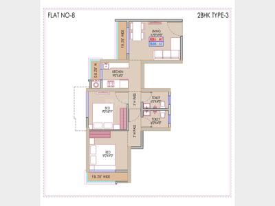 Image of 676 Sq.ft 2 BHK Apartment / Flat for sale in Mansarovar Ariana, Vasai West, Vasai for Rs. 5980000