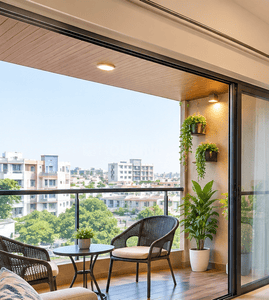 Balcony Image of 600 Sq.ft 1 RK Studio for rent in Yashcon Neon, Viman Nagar Pune for Rs. 45000