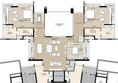 Floor Plan Image of 5800 Sq.ft 6 BHK Penthouse for sale in Nerul Navi Mumbai for Rs. 340000000