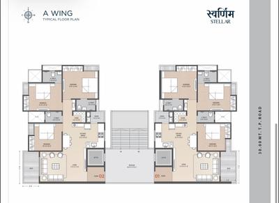 Image of 968 Sq.ft 3 BHK Apartment / Flat for sale in Shiv Swarnim Stellar, Palanpur, Surat for Rs. 8100000