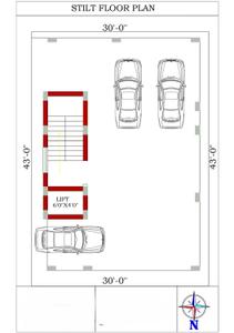 Floor Plan Image of 1180 Sq.ft 2 BHK Apartment / Flat for sale in Nanmangalam Chennai for Rs. 8401000