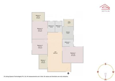 Image of 1503 Sq.ft 3 BHK Apartment / Flat for sale in Varthur, Bengaluru for Rs. 13800000