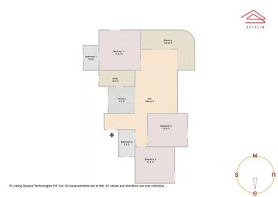 Image of 1690 Sq.ft 3 BHK Apartment / Flat for sale in Kommasandra, Anekal, Bengaluru for Rs. 21100000