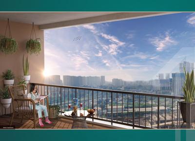 Balcony Image of 600 Sq.ft 2 BHK Apartment / Flat for sale in Dosti West County, Thane West Thane for Rs. 9700000