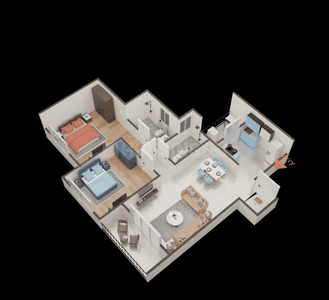 Image of 1070 Sq.ft 3 BHK Apartment / Flat for sale in Evara Heights, Thane West, Thane for Rs. 28400000
