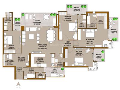 Image of 2387 Sq.ft 4 BHK Apartment / Flat for sale in SKA Destiny One, Zeta I, Greater Noida for Rs. 30000000