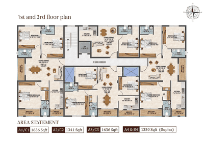 Image of 1341 Sq.ft 3 BHK Apartment / Flat for sale in Traventure Nexus, Saligramam, Chennai for Rs. 16200000