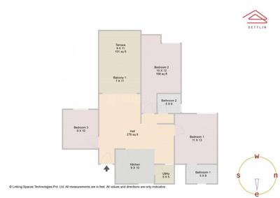 Image of 1420 Sq.ft 3 BHK Apartment / Flat for sale in Rohan Ekanta by Rohan Builders (I) Pvt Ltd, Varthur, Bengaluru for Rs. 19000000
