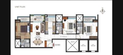 Image of 1408 Sq.ft 3 BHK Apartment / Flat for sale in Codename Superstar, Undri, Pune for Rs. 8200000