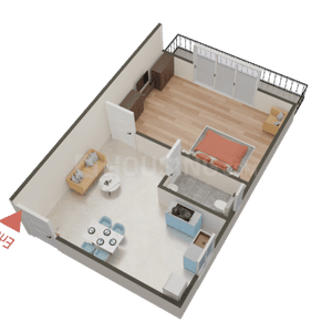 Image of 950 Sq.ft 2 BHK Apartment / Flat for sale in SK Kumar Aangan, Hindmotor, Hooghly for Rs. 2800000
