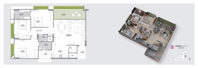Image of 2475 Sq.ft 3 BHK Apartment / Flat for sale in Samatva Magnolia, Ognaj, Ahmedabad for Rs. 11137500