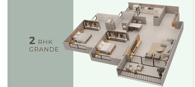 Image of 1088 Sq.ft 2 BHK Apartment / Flat for sale in Siddhashila Eela, Punawale, Pune for Rs. 8500000