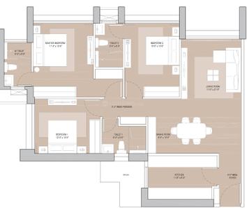Image of 1750 Sq.ft 3 BHK Apartment / Flat for sale in Oberoi Sky City, Borivali East, Mumbai for Rs. 65000000