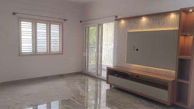 Living Room Image of 1200 Sq.ft 2 BHK Builder Floor for rent in Thanisandra Bengaluru for Rs. 28000