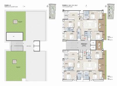 Image of 2743 Sq.ft 3 BHK Apartment / Flat for sale in Vesu, Surat for Rs. 17280900