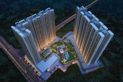 Image of 671 Sq.ft 1 BHK Apartment / Flat for sale in Palm Vista A1 &amp; A2, Shilphata, Thane for Rs. 4500000