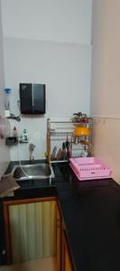 Kitchen Image of 690 Sq.ft 1.5 BHK Apartment / Flat for rent in  Tropical Dreams, Siolim Goa for Rs. 30000
