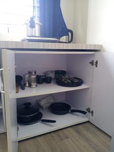 Kitchen Image of 400 Sq.ft 1 RK Apartment / Flat for rent in Domlur Layout Bengaluru for Rs. 23000
