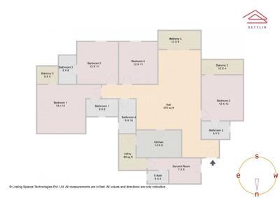 Image of 2488 Sq.ft 4 BHK Apartment / Flat for sale in White Field Ville, Whitefield, Bengaluru for Rs. 40000000