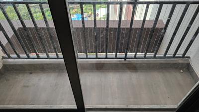 Balcony Image of 1090 Sq.ft 2 BHK Apartment / Flat for rent in National Trinity Paradise Phase 1, Shilphata Thane for Rs. 17500