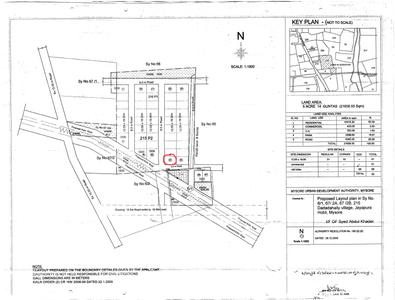 Image of 2400 Sq.ft Residential Plot / Land for sale in Dadadahalli, Mysore for Rs. 6000000