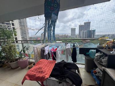 Balcony Image of 1001 Sq.ft 2 BHK Apartment / Flat for rent in Omkar Veda Exclusive, Parel Mumbai for Rs. 130000