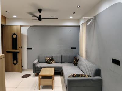 Living Room Image of 1215 Sq.ft 2 BHK Apartment / Flat for rent in Orchid Blues, Shela Ahmedabad for Rs. 38500