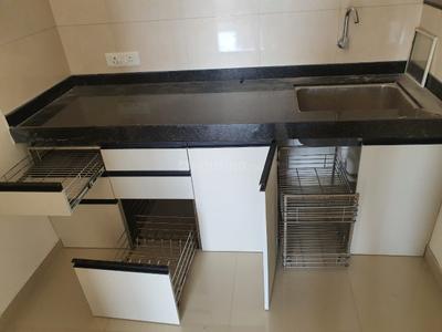 Kitchen Image of 600 Sq.ft 1 BHK Apartment / Flat for rent in Vilas Yashwin Orizzonte, Chokhi Dhani Pune for Rs. 29000