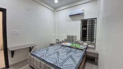 Bedroom Image of 500 Sq.ft 1 BHK Builder Floor for rent in Mahalakshmi Nagar Indore for Rs. 24000