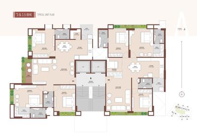 Image of 2100 Sq.ft 3 BHK Apartment / Flat for sale in Althan, Surat for Rs. 10111500