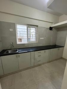 Kitchen Image of 650 Sq.ft 1 BHK Builder Floor for rent in Murugeshpalya Bengaluru for Rs. 27000