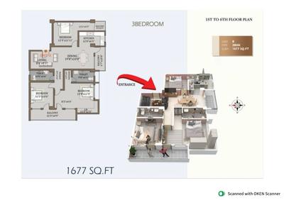 Image of 1750 Sq.ft 4 BHK Apartment / Flat for sale in Nalapara, Guwahati for Rs. 9800000
