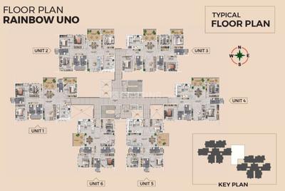 Image of 2270 Sq.ft 3 BHK Apartment / Flat for sale in Rainbow Uno, Subramanyapura, Bengaluru for Rs. 24400000