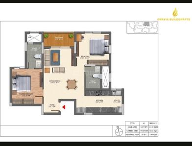 Image of 1217 Sq.ft 2 BHK Apartment / Flat for sale in Address The Grand Strand, Whitefield, Bengaluru for Rs. 17800000
