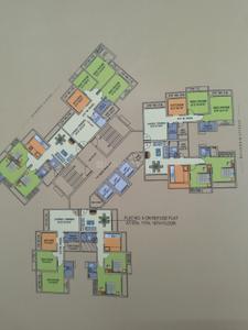Image of 1385 Sq.ft 3 BHK Apartment / Flat for rent in National Trinity Paradise Phase 1, Shilphata, Thane for Rs. 27000