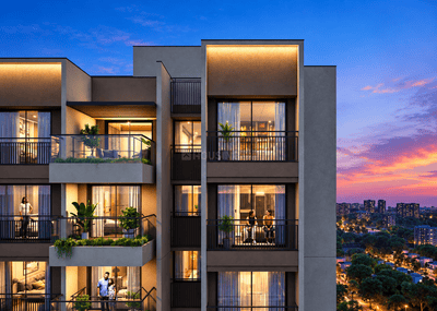 Image of 1100 Sq.ft 3 BHK Apartment / Flat for sale in Dev The Galaxy, Shela, Ahmedabad for Rs. 11000000