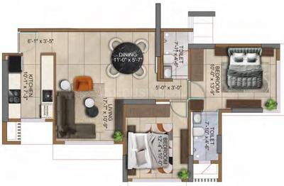 Image of 500 Sq.ft 1 BHK Apartment / Flat for sale in Kandivali West, Mumbai for Rs. 8235000