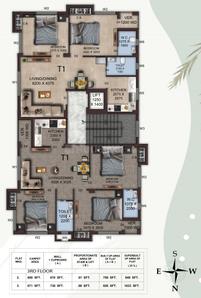 Image of 1009 Sq.ft 3 BHK Apartment / Flat for sale in Maniktala, Kolkata for Rs. 7900000