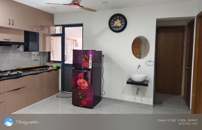 Kitchen Image of 1846 Sq.ft 3 BHK Apartment / Flat for rent in Gardania Skyrise, Zundal Ahmedabad for Rs. 38000
