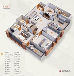 Image of 936 Sq.ft 2 BHK Apartment / Flat for sale in Sai Sky Marina, Chikhali, Pune for Rs. 5400000