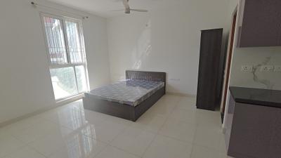 Bedroom Image of 568 Sq.ft 1 RK Apartment / Flat for rent in Paradise At Brigade Cornerstone Utopia, Varthur Bengaluru for Rs. 30000