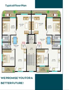 Image of 1050 Sq.ft 2 BHK Apartment / Flat for sale in Shree Mahalaxmi Heights, Narendra Nagar Extension, Nagpur for Rs. 6498000