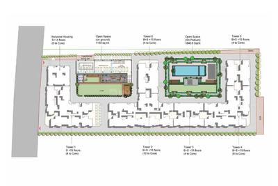Image of 1015 Sq.ft 2 BHK Apartment / Flat for sale in Kohinoor Viva Pixel, Dhanori, Pune for Rs. 8300000